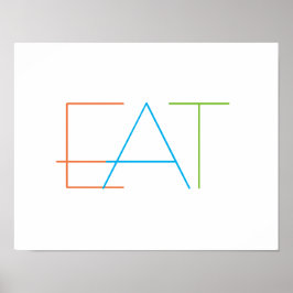 modern minimalistisch keukenwand poster eet