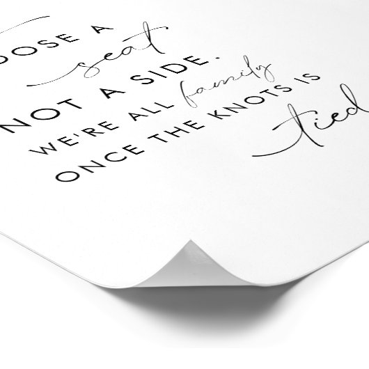 Modern Minimalistisch Kies een Stoel Niet een Kant Poster (Hoek)