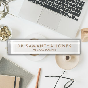 Modern Minimalistisch klaslokaal bureaunaam bord Naambordje