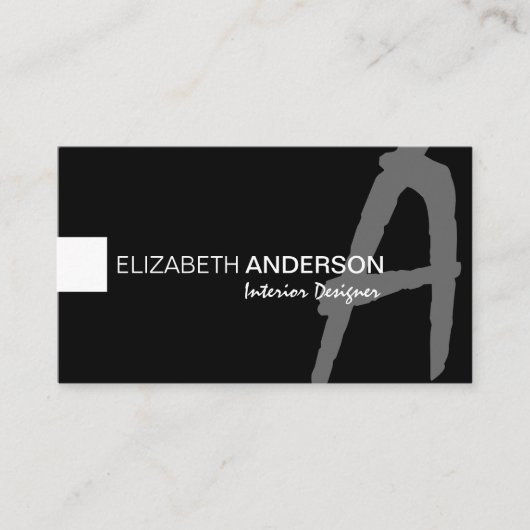 Modern minimalistisch klassiek elegant professione visitekaartje (Voorkant)