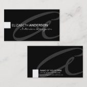 Modern minimalistisch klassiek elegant professione visitekaartje (Voorkant / Achterkant)