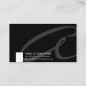 Modern minimalistisch klassiek elegant professione visitekaartje (Achterkant)