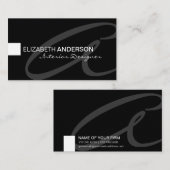 Modern minimalistisch klassiek elegant professione visitekaartje (Voorkant / Achterkant)