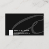 Modern minimalistisch klassiek elegant professione visitekaartje (Achterkant)