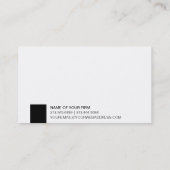 Modern minimalistisch klassiek elegant professione visitekaartje (Achterkant)