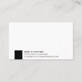 Modern minimalistisch klassiek elegant professione visitekaartje (Achterkant)