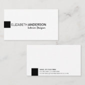 Modern minimalistisch klassiek elegant professione visitekaartje (Voorkant / Achterkant)