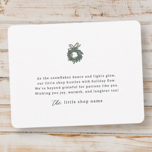 Modern minimalistisch klein bedrijf dank u feestdagenkaart