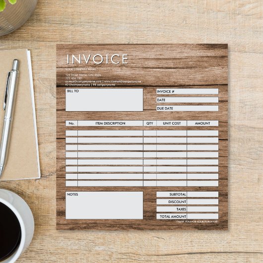 Modern Minimalistisch Klein Factuurformulier Zakel Notitieblok