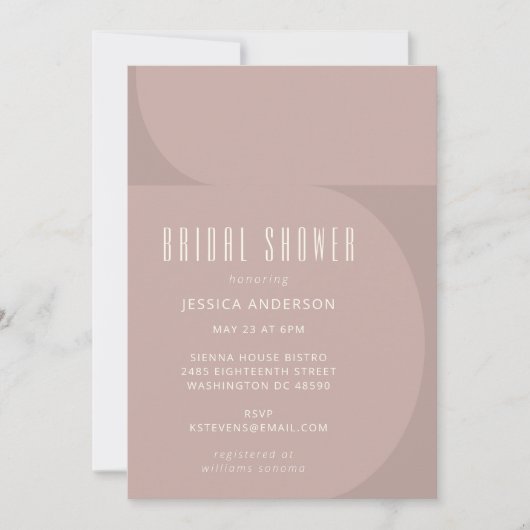 Modern minimalistisch kleurenblok Mauve Vrijgezell Kaart (Voorkant)