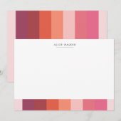 modern minimalistisch kleurenblok Stationery Note Notitiekaartje (Voorkant / Achterkant)