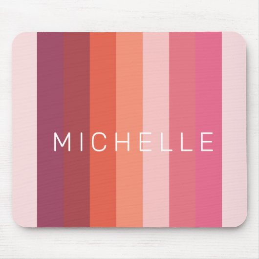 modern minimalistisch kleurenblokmonogram muismat (Voorkant)