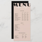 Modern minimalistisch Koffiewinkelmenu Menu (Voorkant / Achterkant)