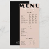 Modern Minimalistisch Koffiezaak Menu (Voorkant / Achterkant)