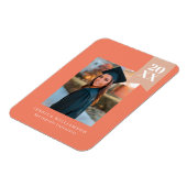 Modern minimalistisch koraalroze Afstudeerder Foto Magneet (Linkerzijde)