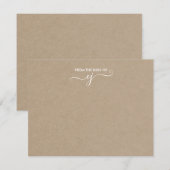 Modern minimalistisch Kraft - Aangepast Briefpapie Notitiekaartje (Voorkant / Achterkant)