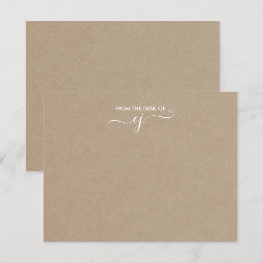 Modern minimalistisch Kraft - Aangepast Briefpapie Notitiekaartje (Voorkant / Achterkant)