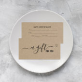 Modern minimalistisch Kraft Business Gift Certific