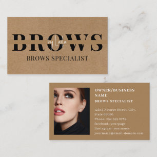Modern minimalistisch Kraft Rustic Stylish Scrip Visitekaartje