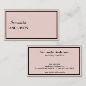 Modern minimalistisch | Kraft Rustic Stylish Scrip Visitekaartje (Voorkant / Achterkant)