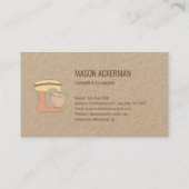 Modern minimalistisch kraftpapier visitekaartje (Achterkant)