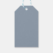 Modern minimalistisch Label met een blauwe bruilof Cadeaulabel (Achterkant)