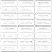 modern minimalistisch label voor bezoekersadres vo (Voorkant)