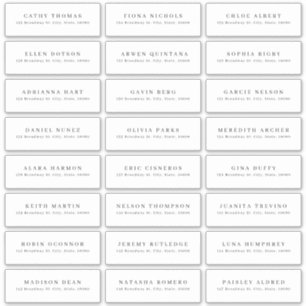 modern minimalistisch label voor bezoekersadres vo