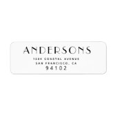 Modern minimalistisch label voor terugzendadres sc (Voorkant)