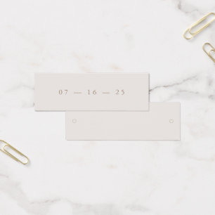 Modern minimalistisch Label voor uitnodigingskaart Mini Visitekaartjes
