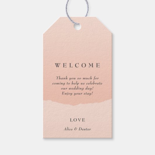 Modern minimalistisch Label voor welkom weddenscha Cadeaulabel (Voorkant)