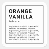 Modern minimalistisch label voor zwarte grensingre (Voorkant)