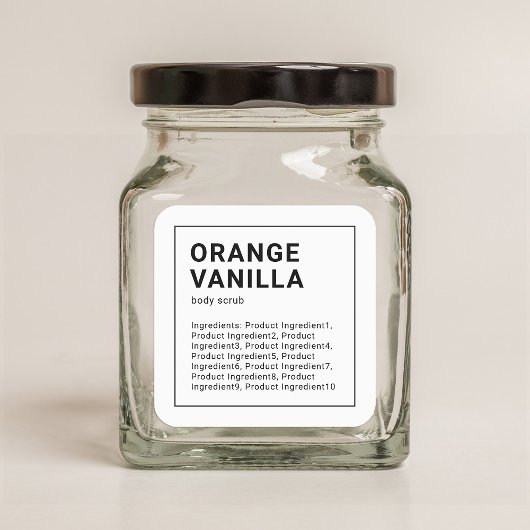 Modern minimalistisch label voor zwarte grensingre