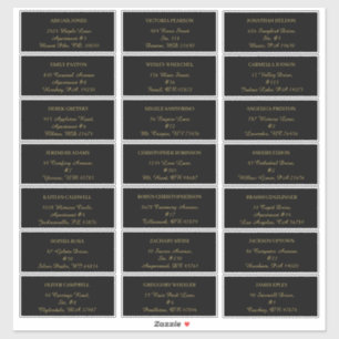 Modern minimalistisch   Label zwart Gastadres