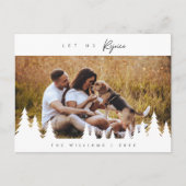 Modern minimalistisch, laten we ons verheugen, fam briefkaart (Voorkant)