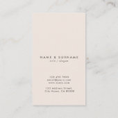 Modern minimalistisch Latijnse lef-pasta bruin - v Visitekaartje (Achterkant)