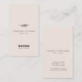 Modern minimalistisch Latijnse lef-pasta bruin - v Visitekaartje (Voorkant / Achterkant)