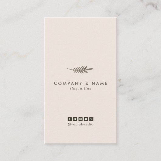 Modern minimalistisch Latijnse lef-pasta bruin - v Visitekaartje (Voorkant)