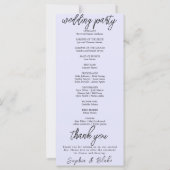 Modern minimalistisch lavendel Paarse bruiloft pro (Achterkant)