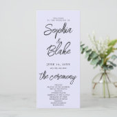 Modern minimalistisch lavendel Paarse bruiloft pro (Staand voorkant)