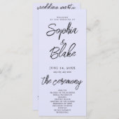 Modern minimalistisch lavendel Paarse bruiloft pro (Voorkant / Achterkant)