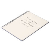 Modern minimalistisch legant aangepast bruiloft notitieboek (Linkerzijde)