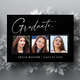 Modern minimalistisch legant inkt script 3 Foto Af Aankondiging