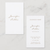 Modern minimalistisch legant kalligrafie script visitekaartje (Voorkant / Achterkant)