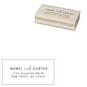 Modern minimalistisch legant Simple Wedding Couple Rubberstempel (Gestempeld)