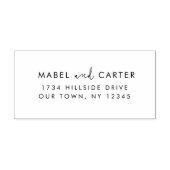 Modern minimalistisch legant Simple Wedding Couple Zelfinktende Stempel (Design)