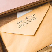 Modern minimalistisch legant Simple Wedding Couple Zelfinktende Stempel