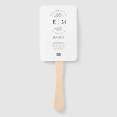 Modern minimalistisch legant Simple Wedding Progra Handwaaier (Voorkant)