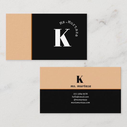 Modern minimalistisch legant Visitekaartje (Voorkant / Achterkant)