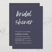 Modern minimalistisch leigrijs Vrijgezellenfeest Kaart (Voorkant / Achterkant)